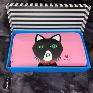 Marc Tetro Pink Cat Wallet NIB
